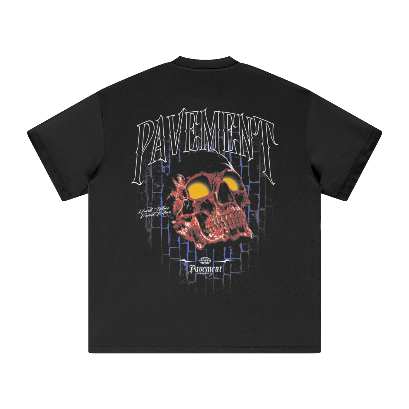 "RED SKULL" Pavement TEE