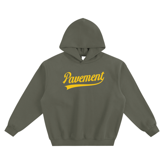 PAVEMENT Fleeced Boxy Hoodie GREYISH GREEN
