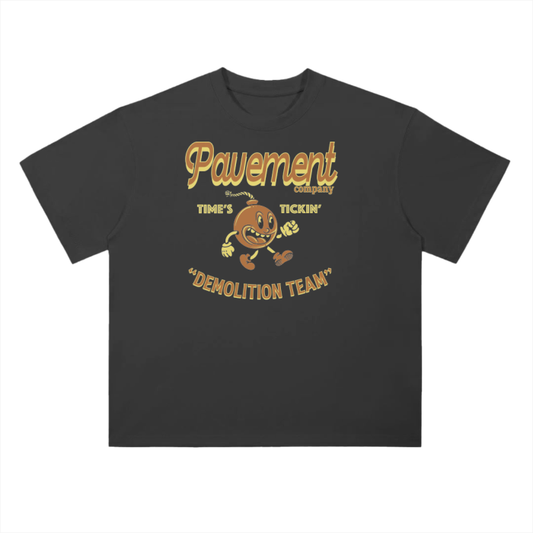 "TIME'S TICKEN'" PVMNT TEE