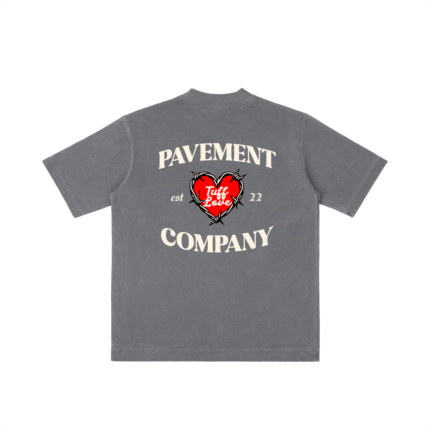 TOUGH LOVE Vintage Wash Drop Shoulder T-shirt
