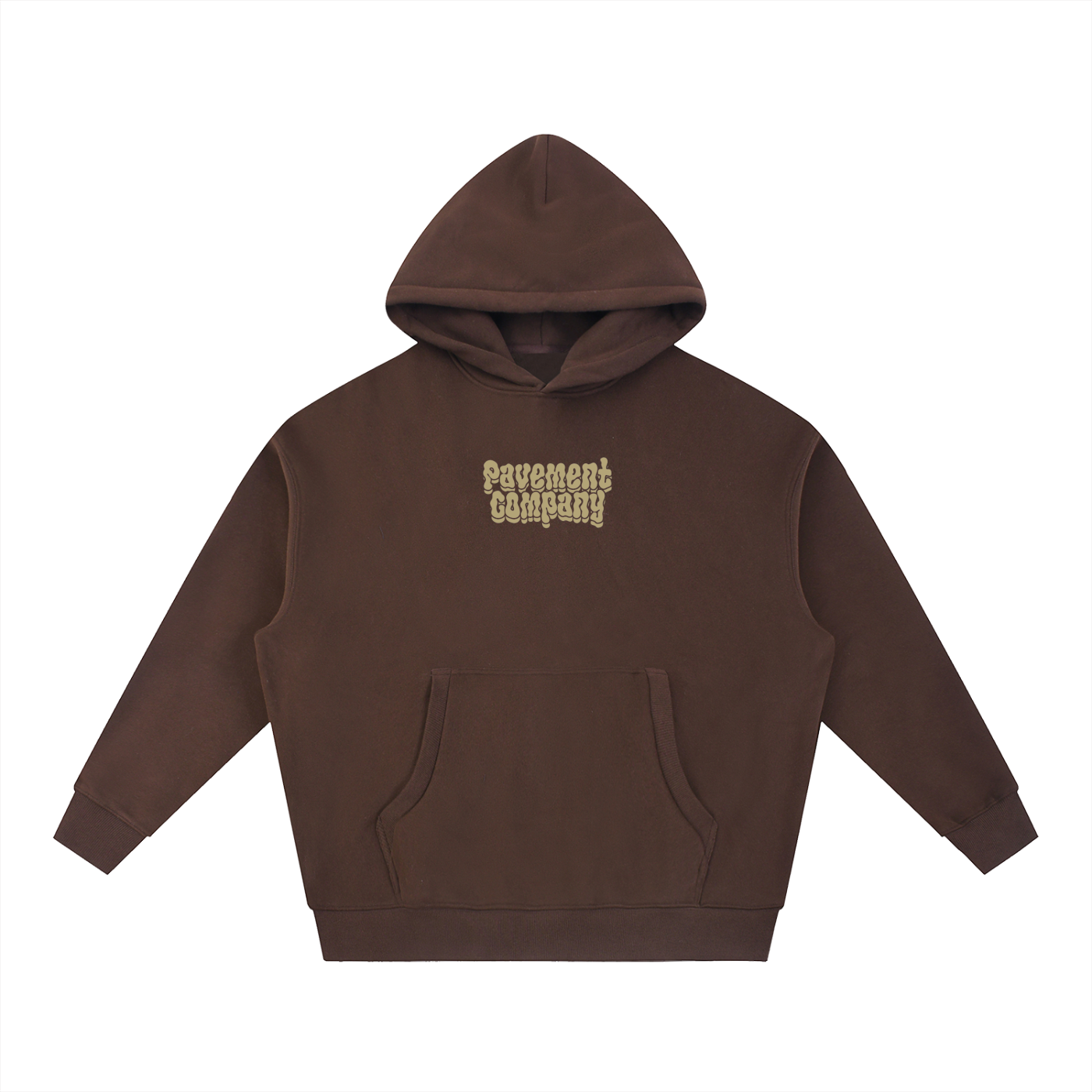TRIPPY P Boxy Fit Fleece Hoodie COFFEE