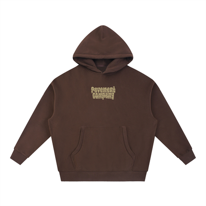 TRIPPY P Boxy Fit Fleece Hoodie COFFEE