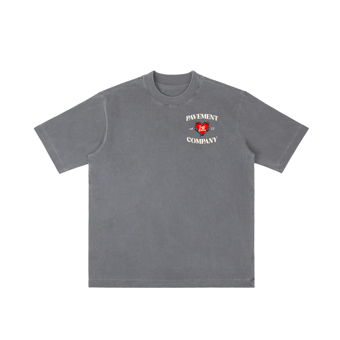 TOUGH LOVE Vintage Wash Drop Shoulder T-shirt