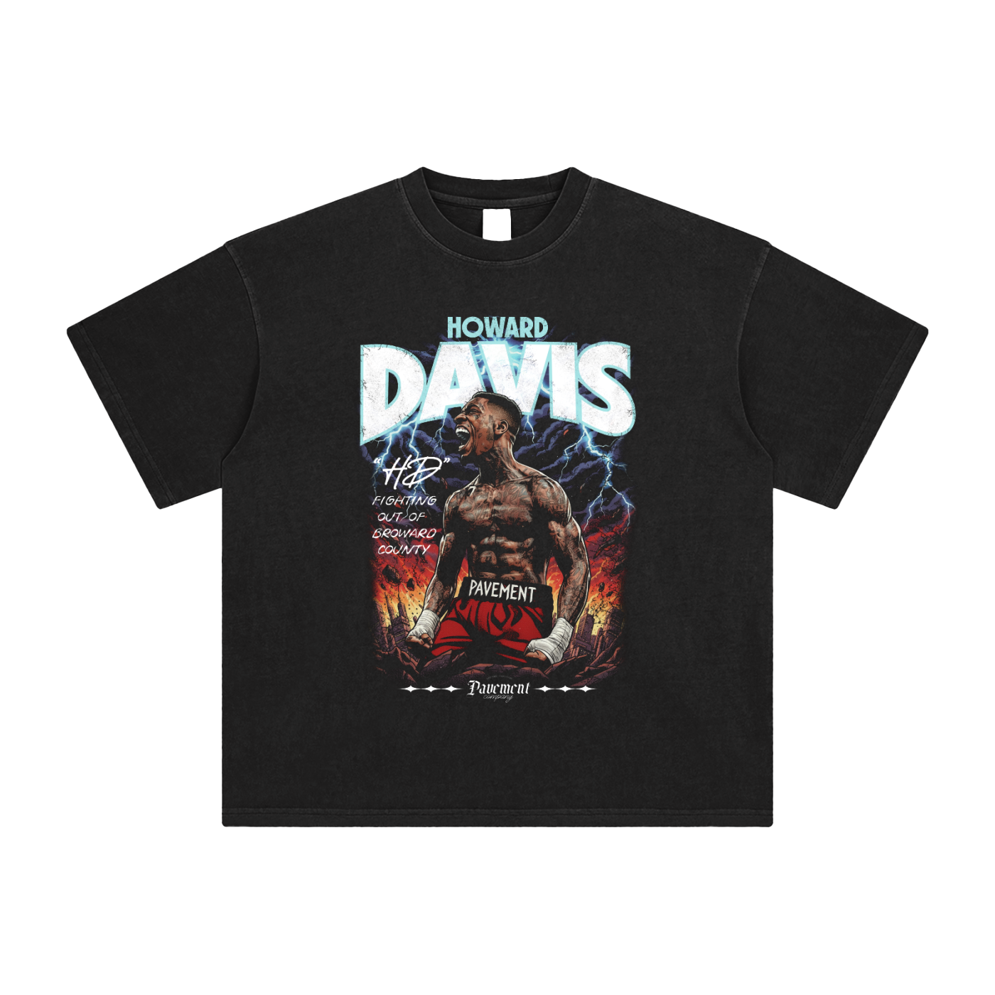 HOWARD DAVIS Enzyme Washed T-Shirt